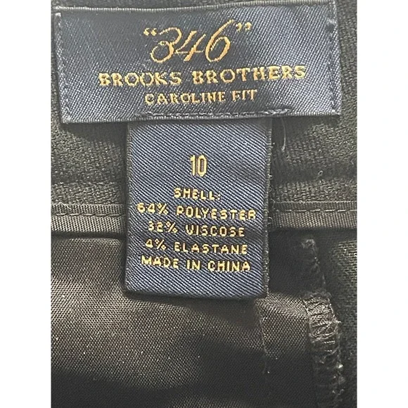 Brooks Brothers 346 Caroline Fit Black Dress Pants Womens Size 10 - Picture 5 of 8